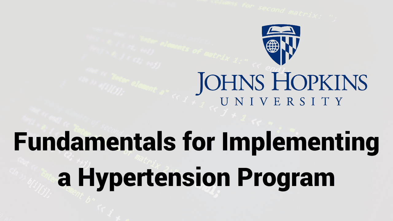 Fundamentals of Implementing Hypertension Programs.