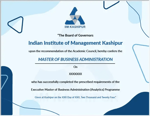 Sample Degree Certificate