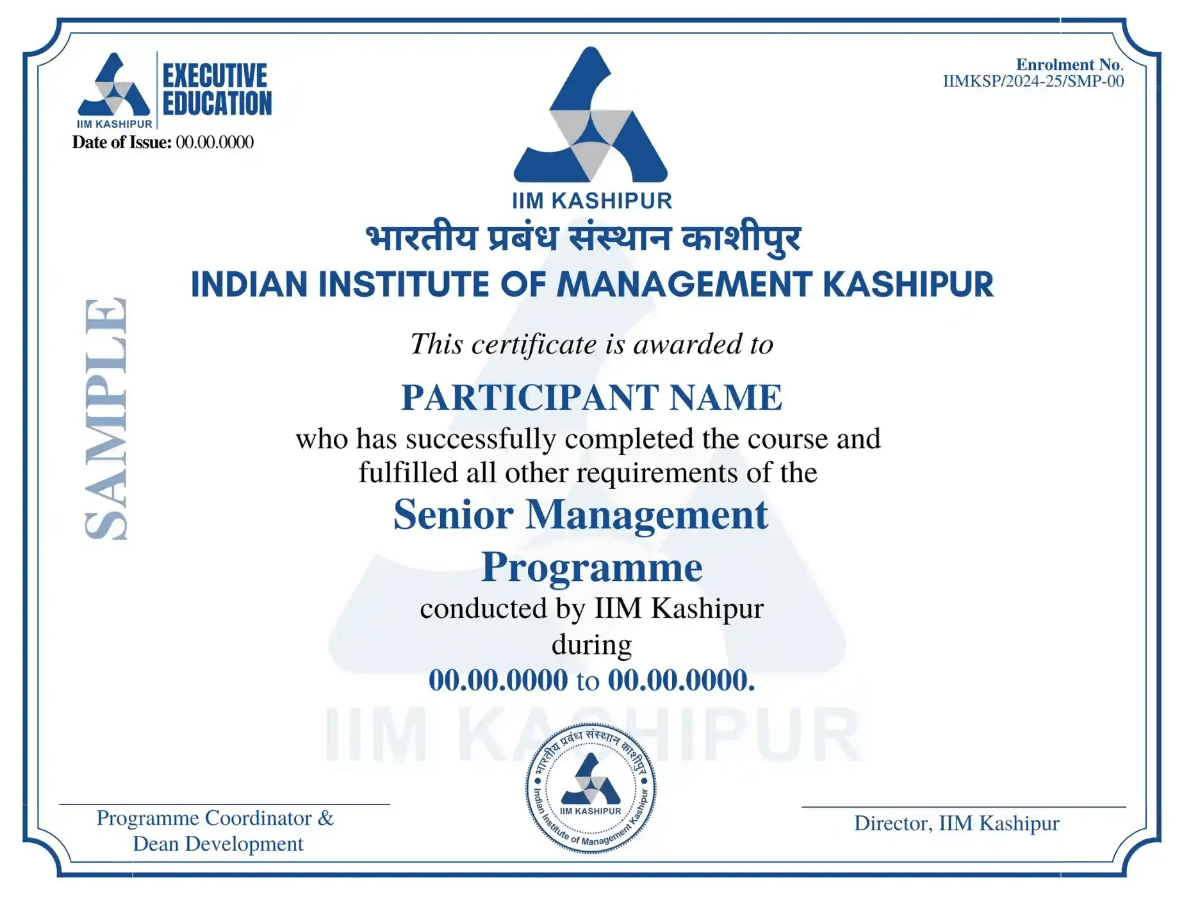 Sample Degree Certificate