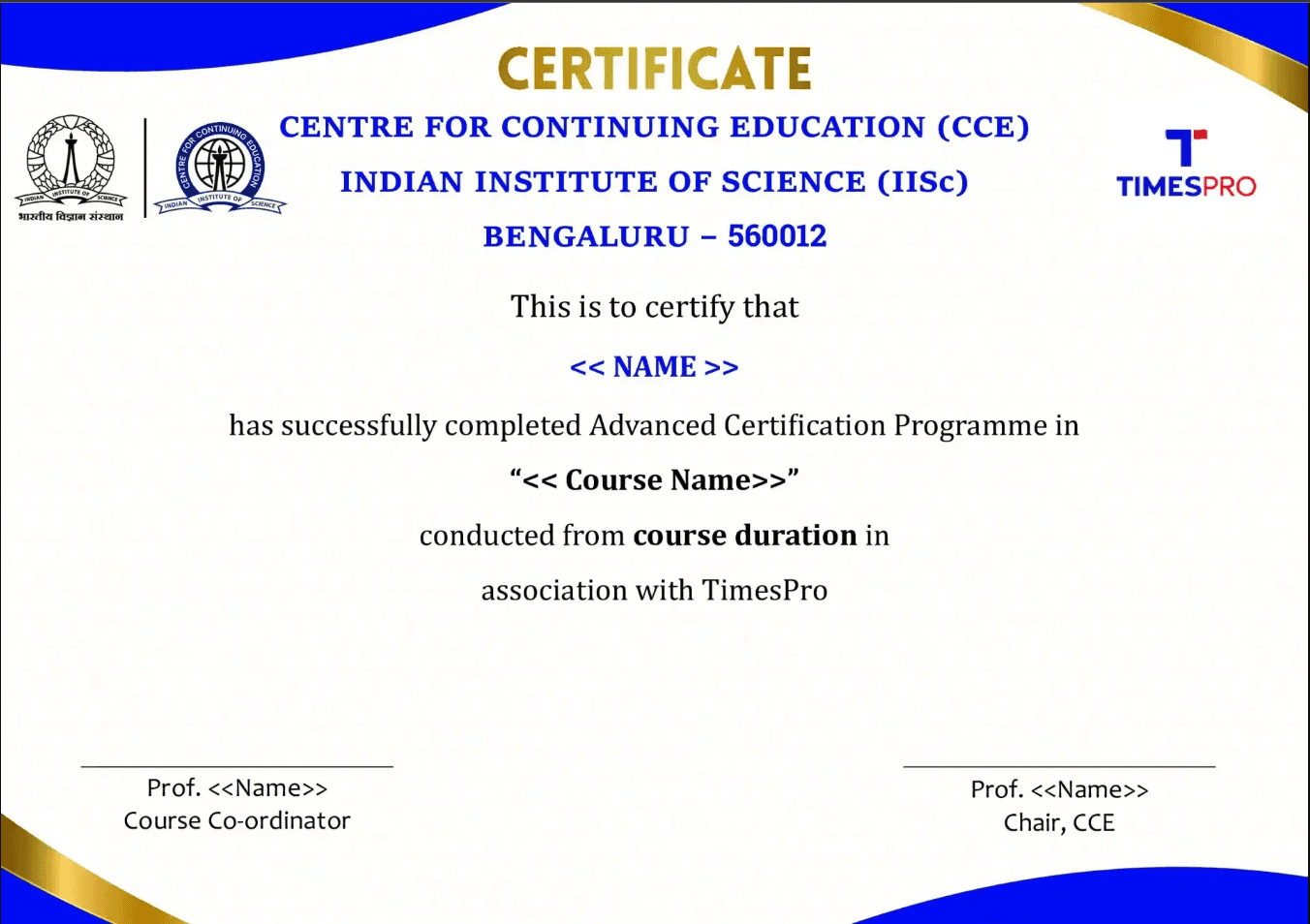 Sample Degree Certificate