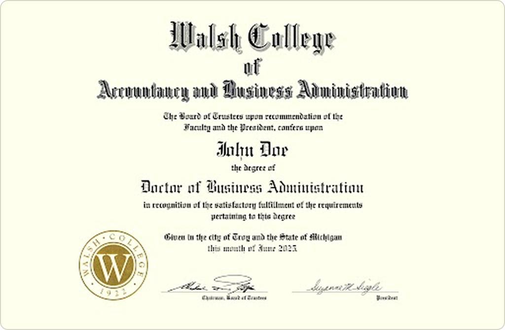 Sample Degree Certificate