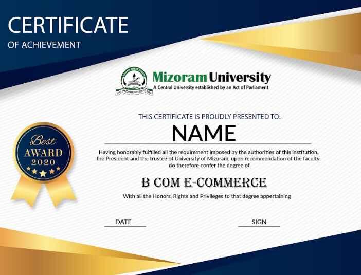Sample Degree Certificate