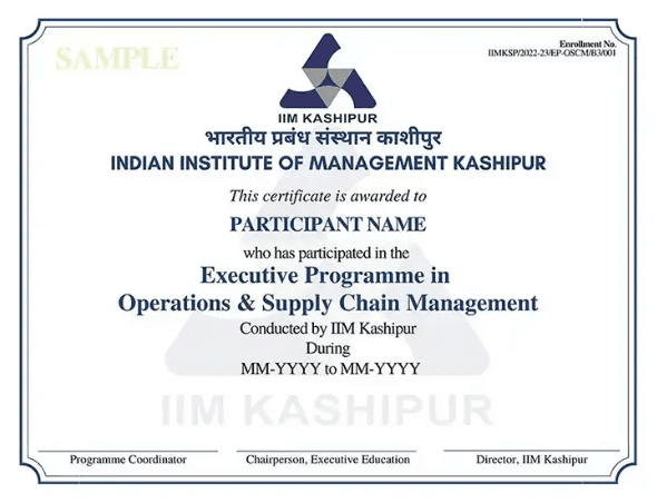 Sample Degree Certificate