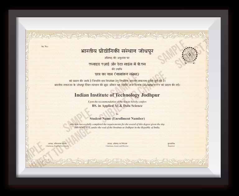 Sample Degree Certificate